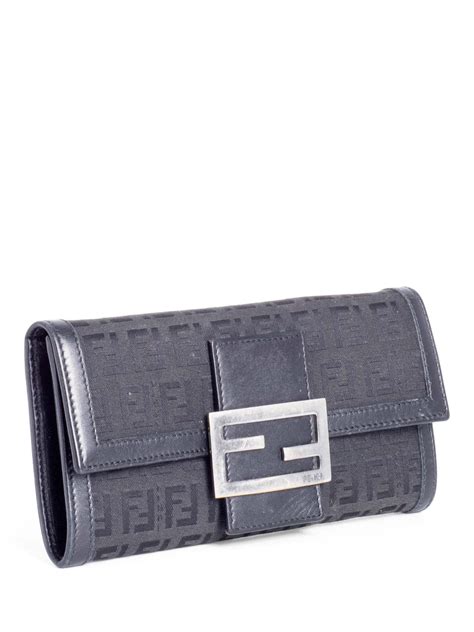 fendi pequin continental wallet|fendi zucchino wallet.